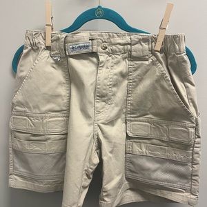 Columbia PFG Half Moon khaki shorts like new